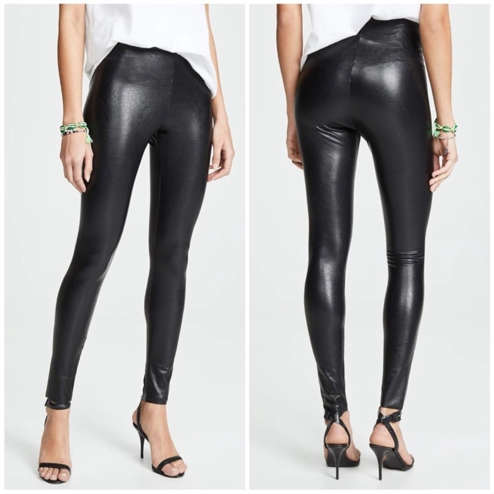 Commando Black Faux Leather Leggings - Picture 2 of 11
